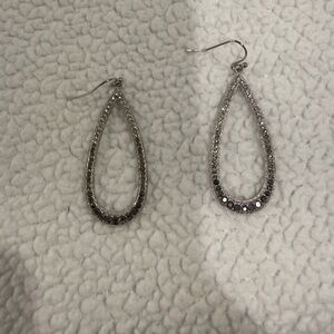 New Marcasite CZ Dangle Earrings Hoops Oval Cocktail by Kelly&Katie